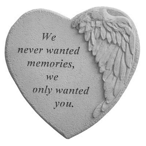 Kay Berry Kay Berry 08902 Winged Heart Memorial Stone - We Never Wanted... 8902